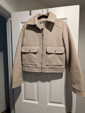 Zara Womens Neutral Beige Jacket